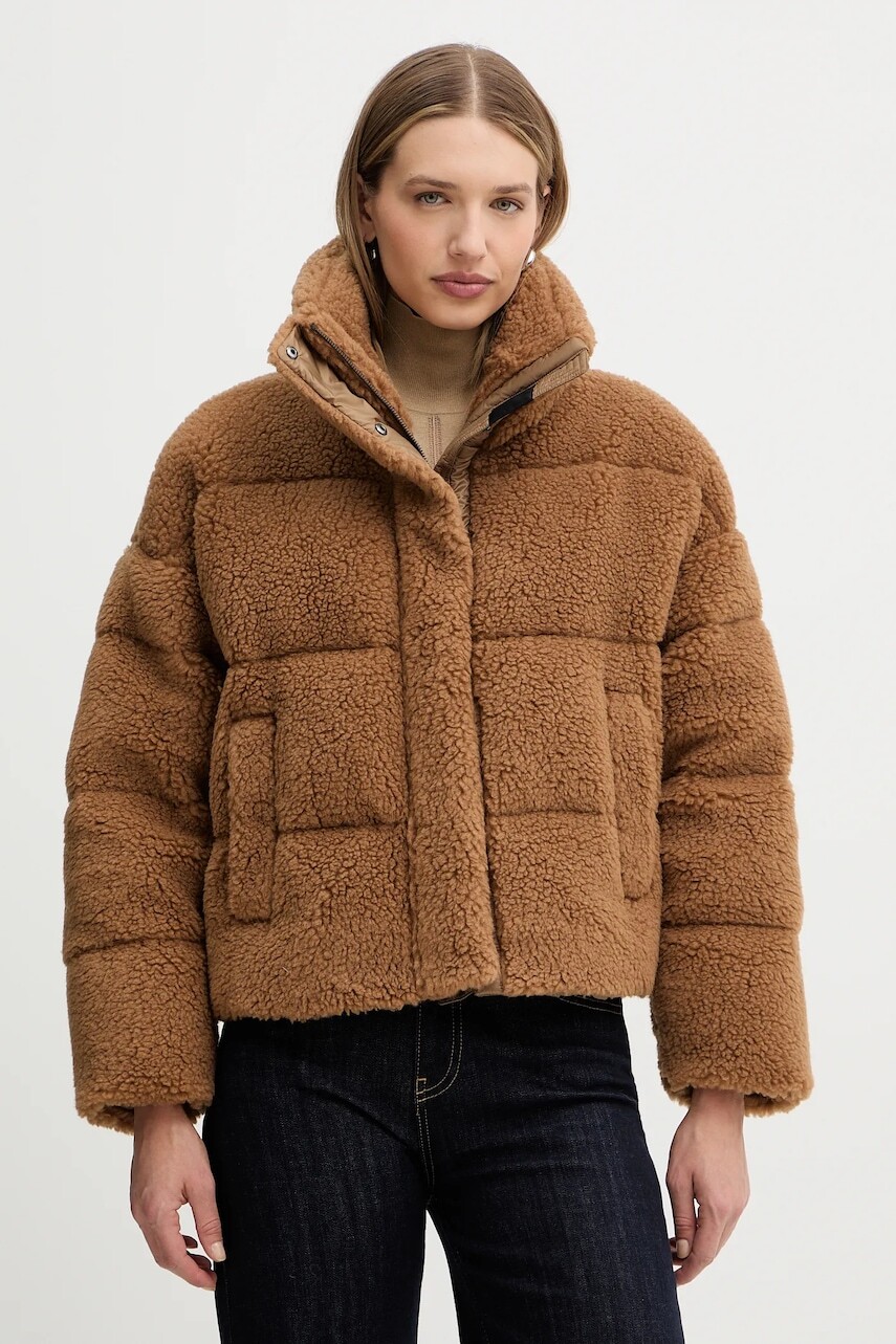 Bunda s prímesou vlny Weekend Max Mara ALFREDO hnedá farba, zimná, oversize, 2525486062600