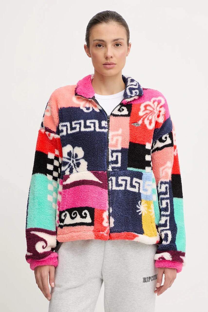 Mikina Rip Curl KEEPSAKES ružová farba, vzorovaná, 09JWFL