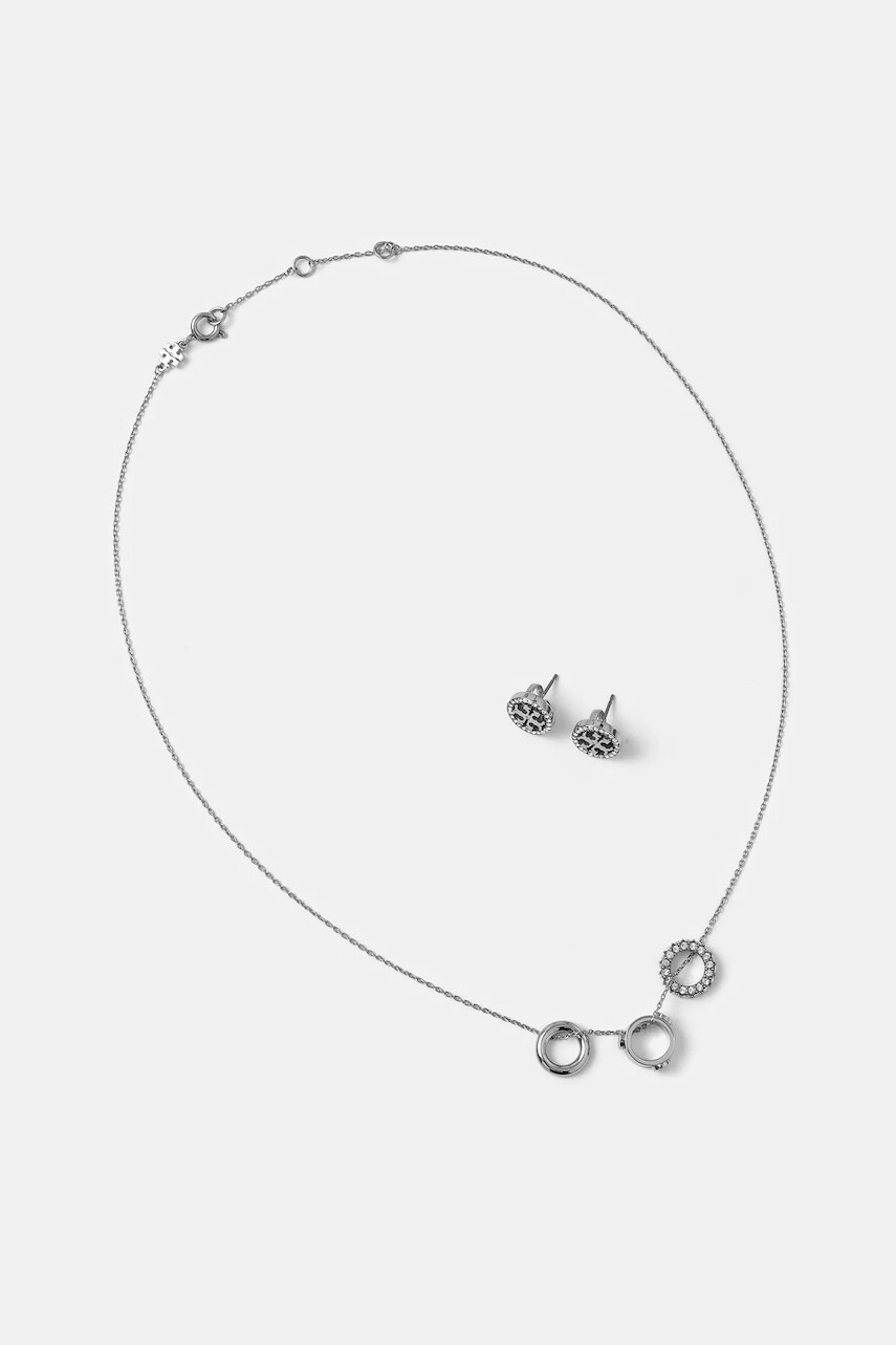 Náhrdelník a náušnice Tory Burch Miller Pave 177663-042