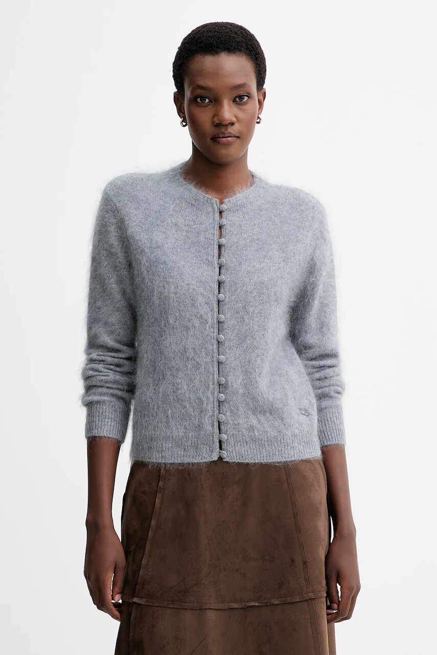 Kašmírový sveter Rag & Bone šedá farba, RG6425F6MCA