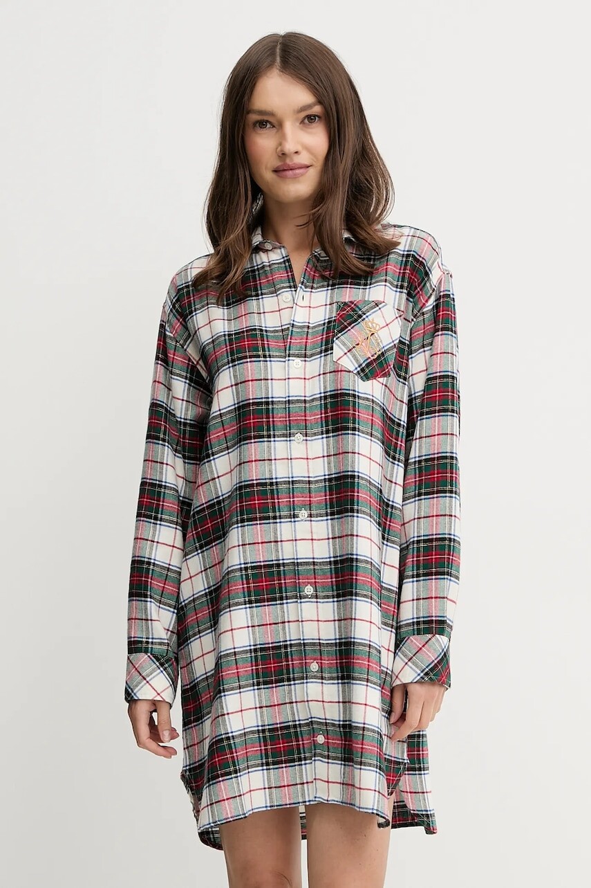 Nočná košeľa Lauren Ralph Lauren béžová farba, ILN32457