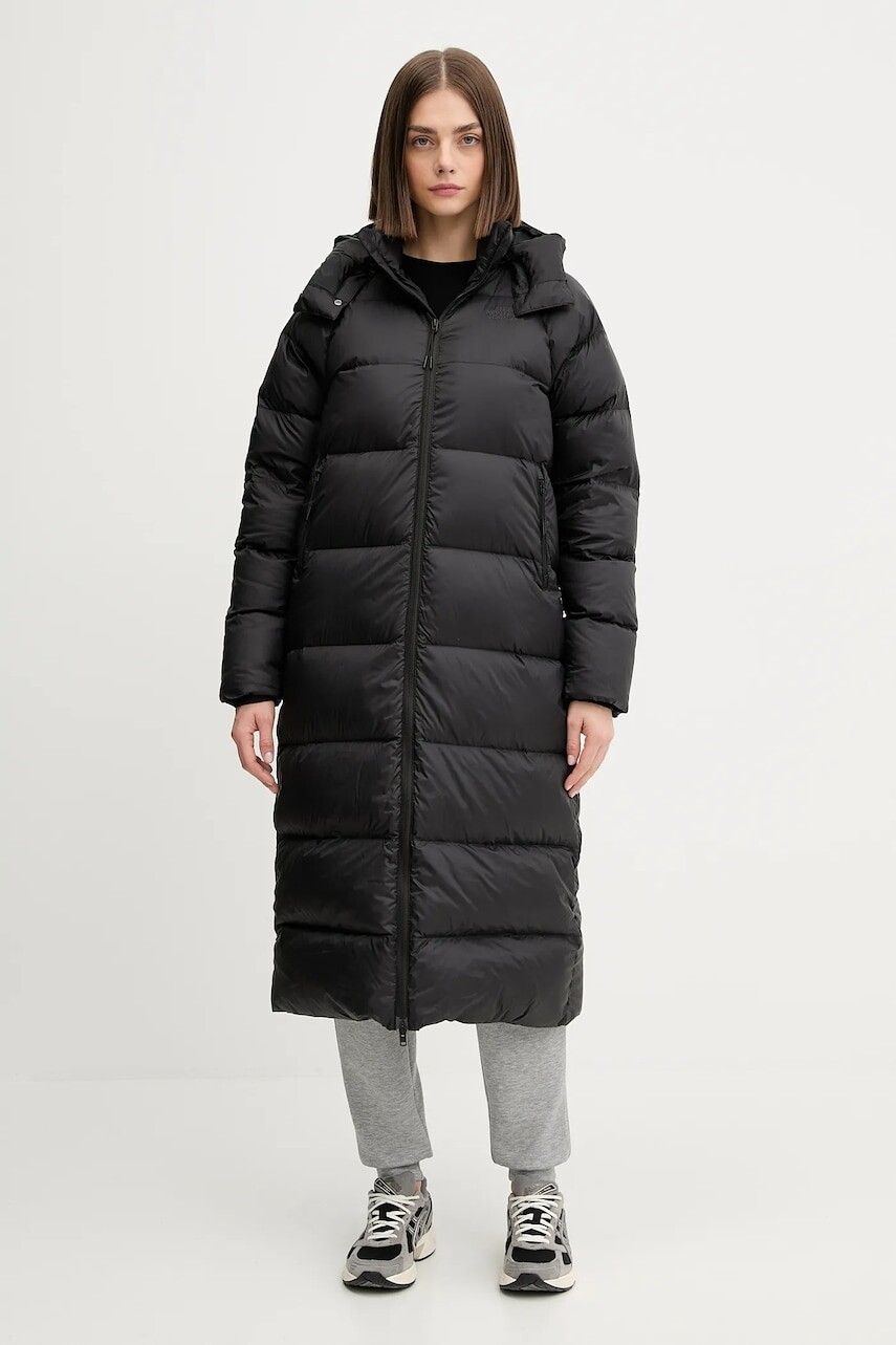 Páperová bunda The North Face Hydrenalite City čierna farba, prechodná, NF0A8D3NJK31