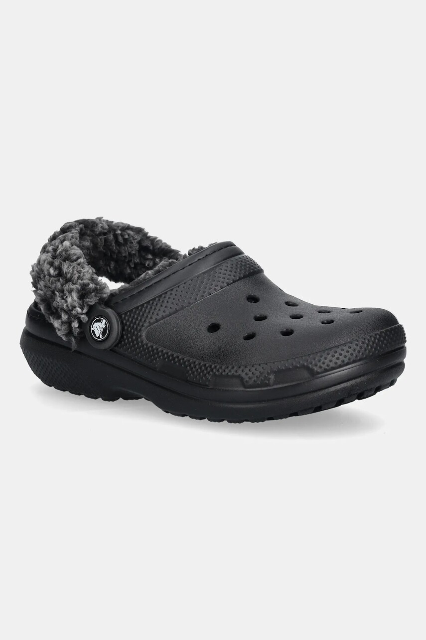 Papuče Crocs Classic Fleece Lined Clog čierna farba, 211396