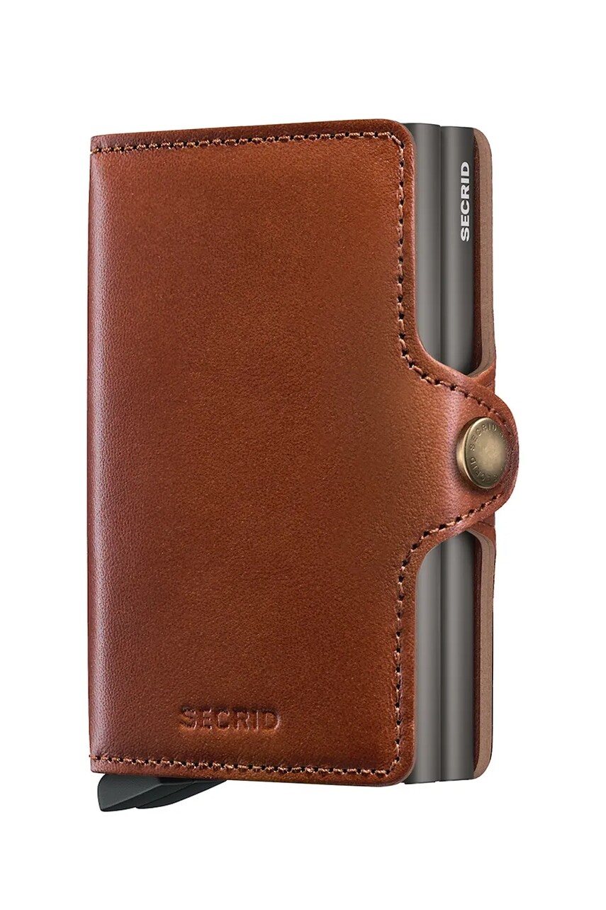 Kožená peňaženka Secrid TEXANO hnedá farba