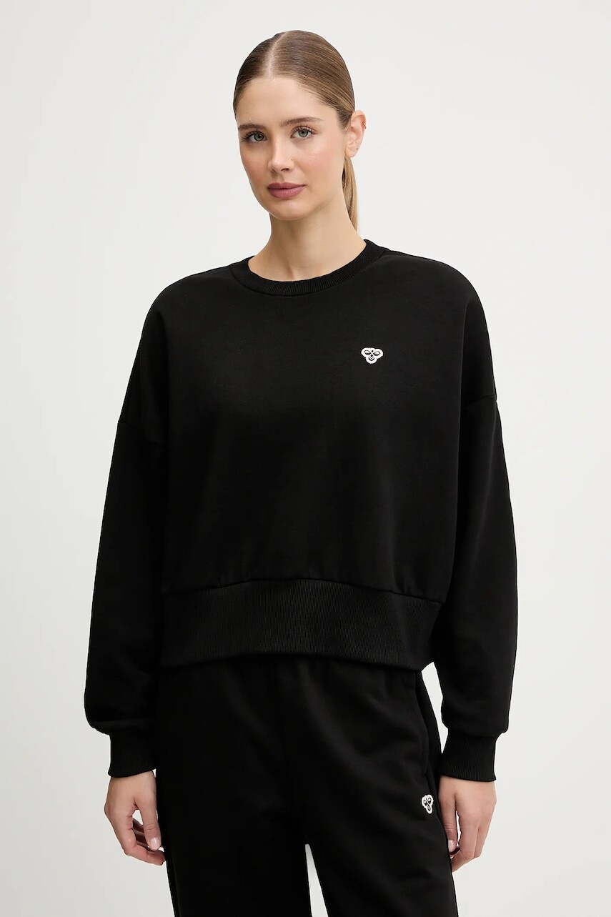 Mikina Hummel čierna farba, melanžová, 230781