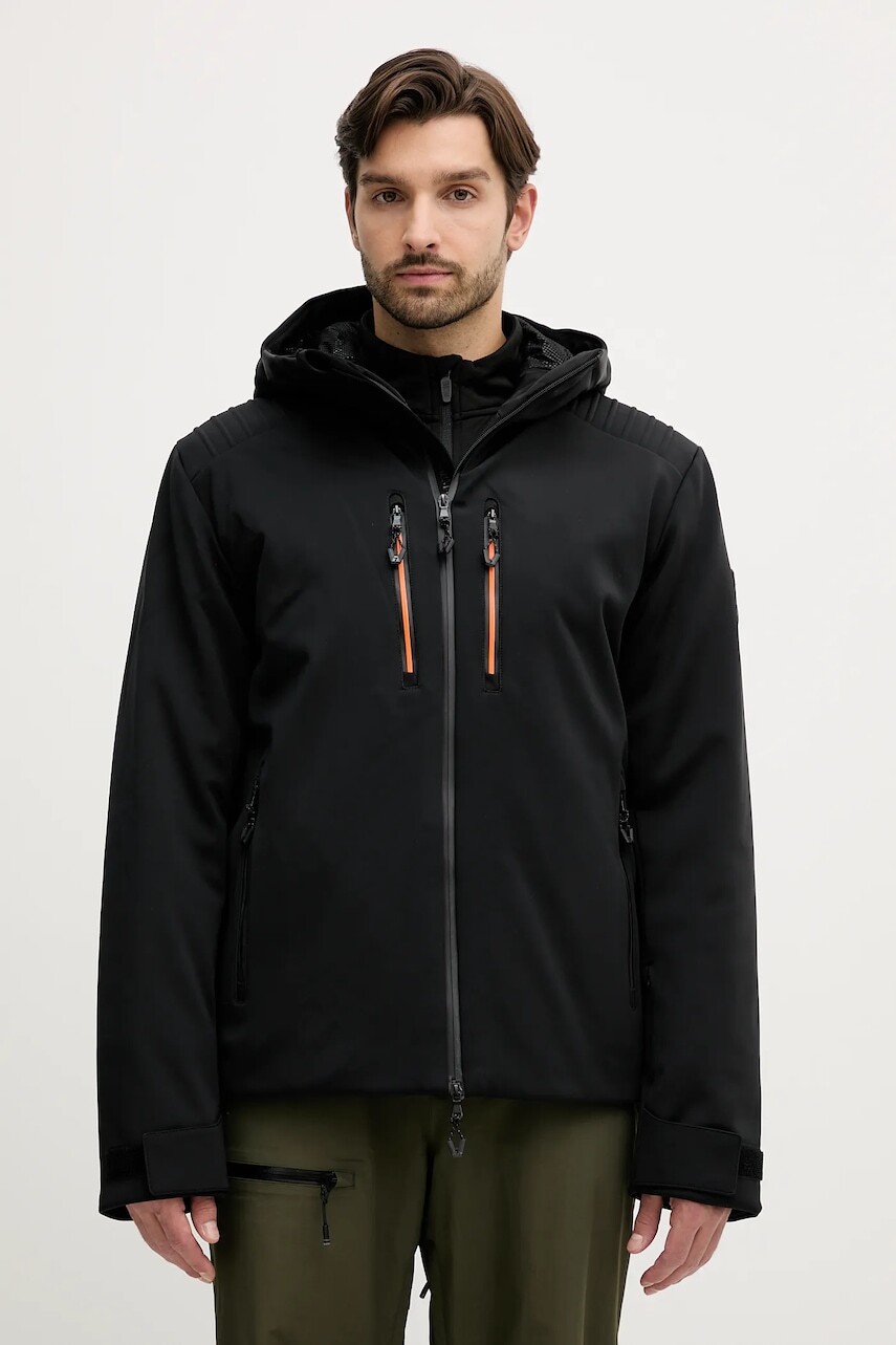 Lyžiarska bunda EA7 Emporio Armani čierna farba, AF13891.7M000462