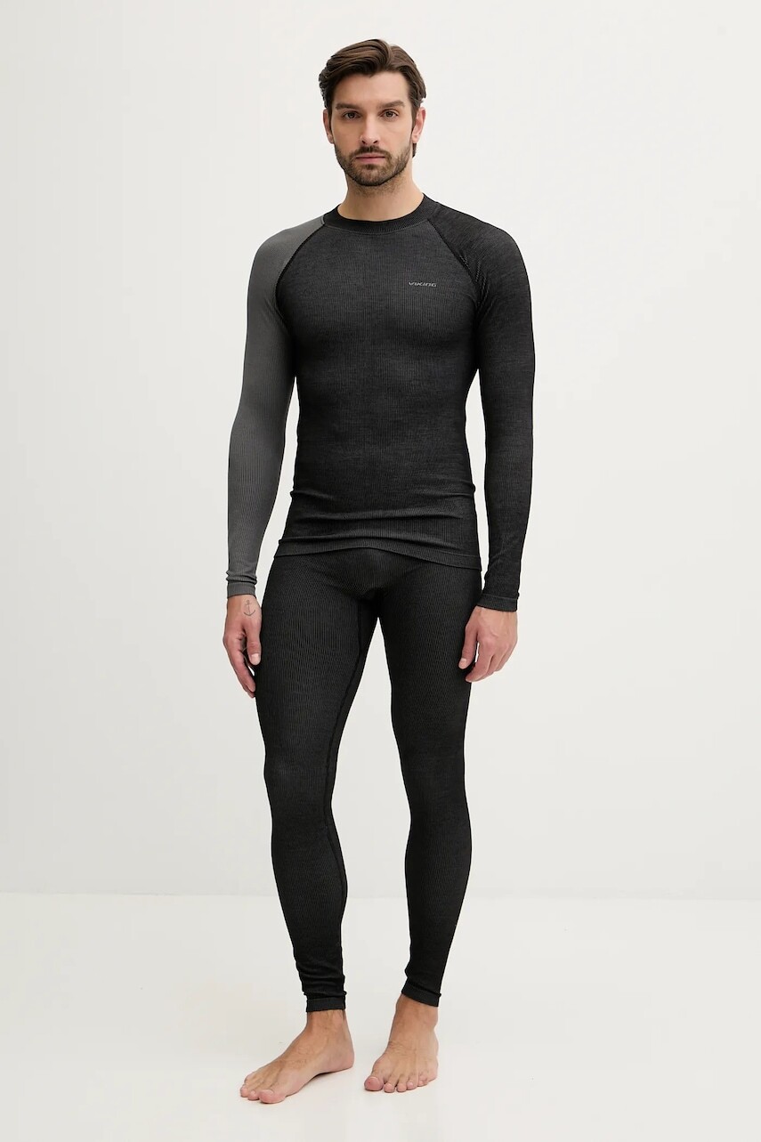 Sada funkčnej bielizne - legíny a tričko s dlhým rukávom Viking Mounti šedá farba, 500/27/8758