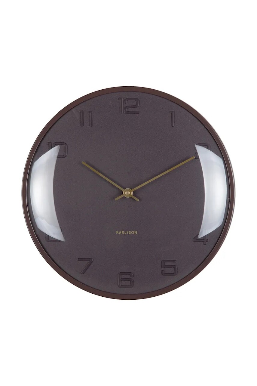 Nástenné hodiny Karlsson Fuerte Dome 30,5 cm ružová farba