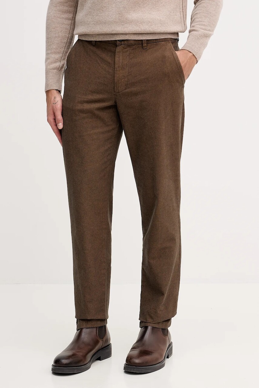 Bavlnené nohavice United Colors of Benetton hnedá farba, strih chinos, 49L6UF05Z