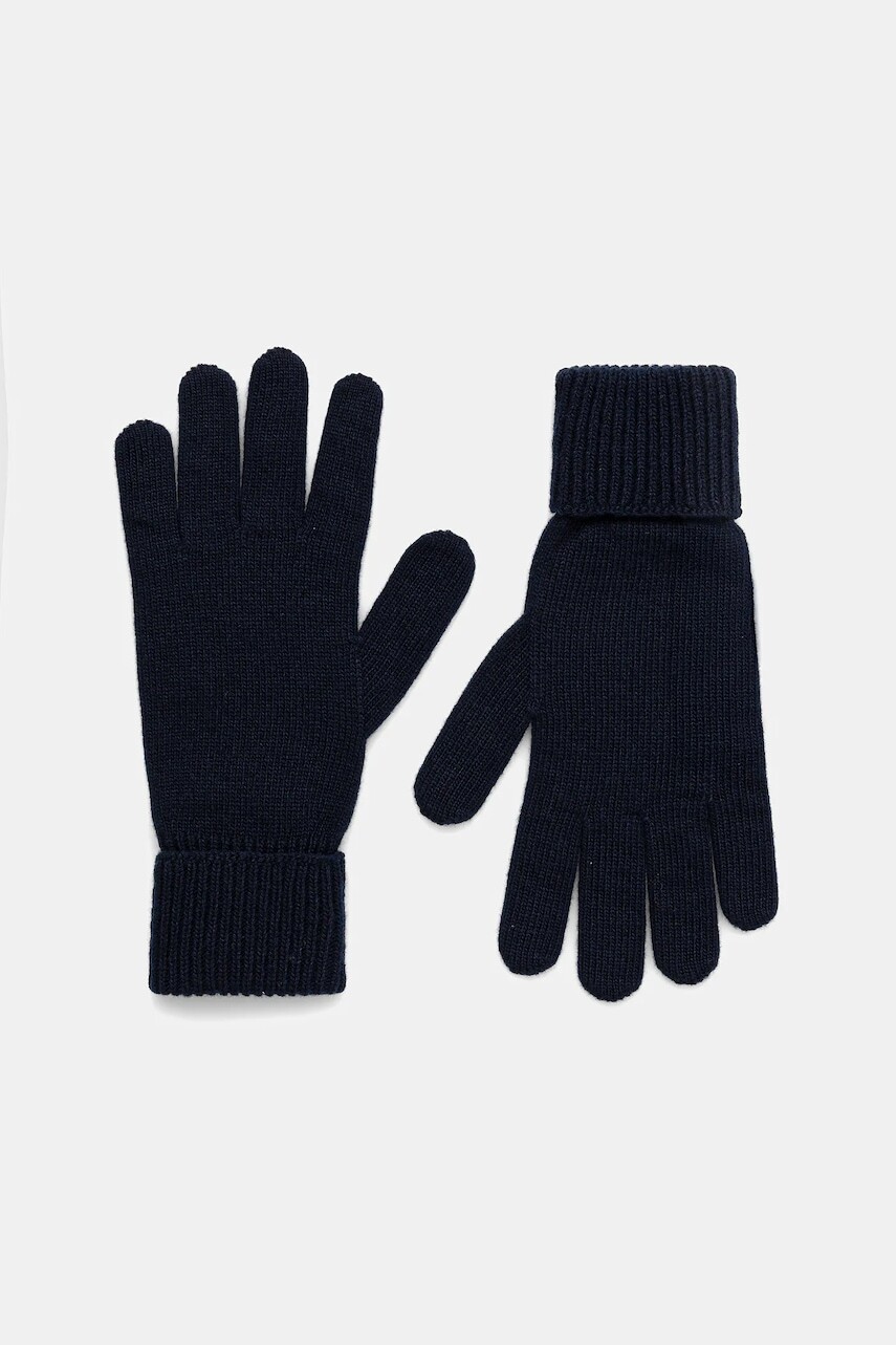 Vlnené rukavice Bally tmavomodrá farba, MGL00P