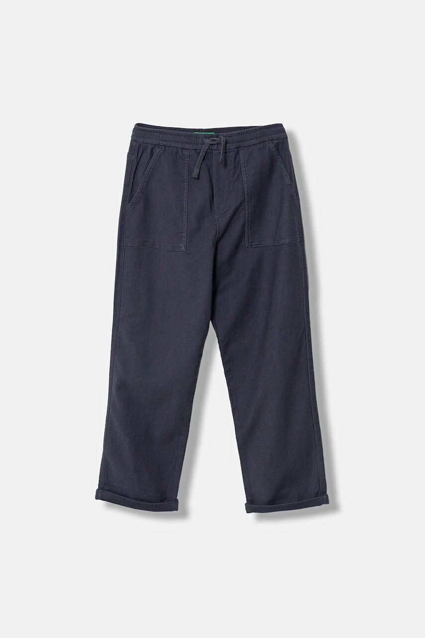 Detské nohavice United Colors of Benetton tmavomodrá farba, jednofarebné, 47K0CF03T