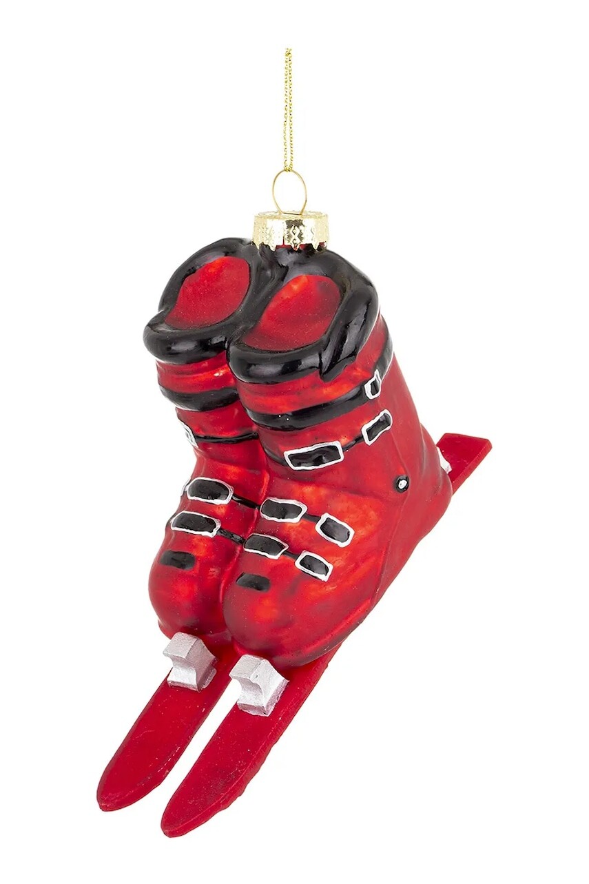 Vianočná dekorácia 8,5 x 6 x 13 cm červená farba