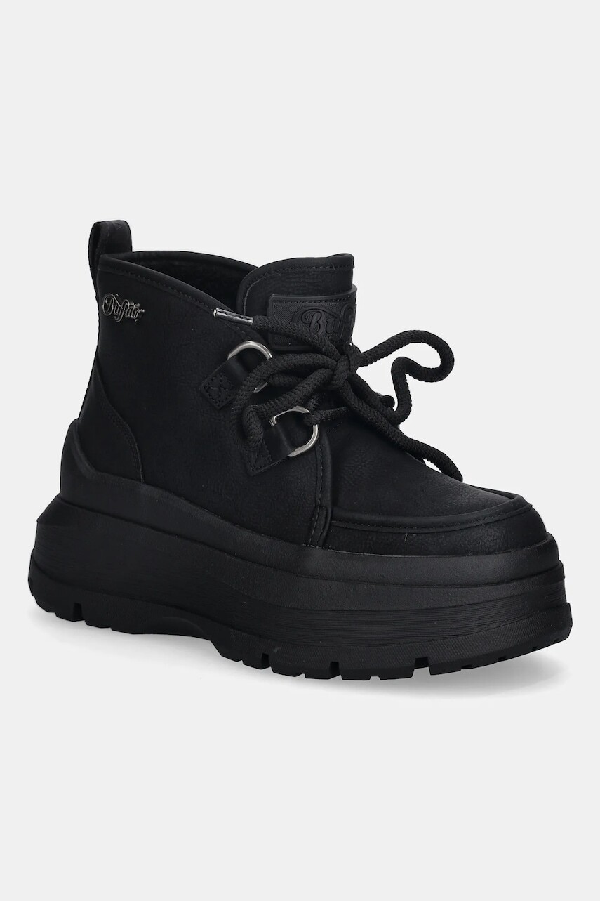 Snehule Buffalo Olympia Chukka Warm čierna farba, 1622613-BLK