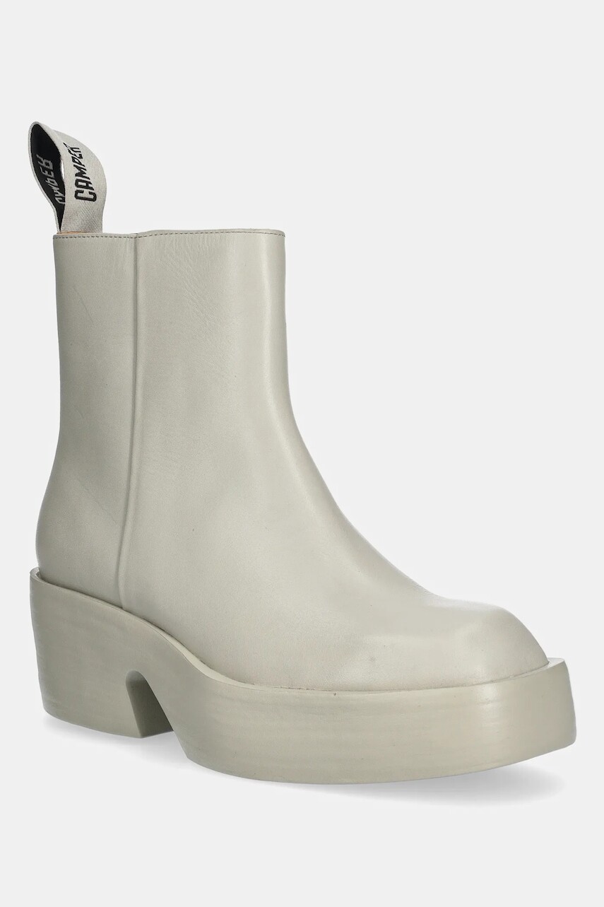 Kožené členkové topánky Camper Billie béžová farba, na platforme, K400754-006