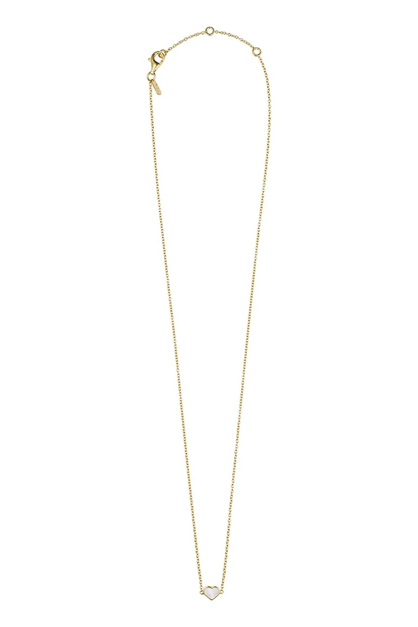 Strieborný pozlátený náhrdelník Design Letters 90304018PEARL