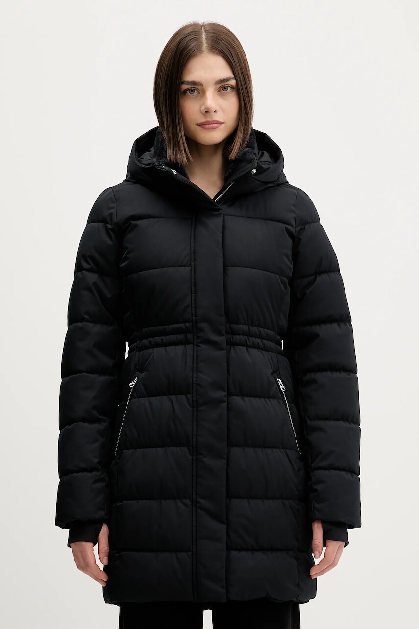 Bunda Hollister Co. čierna farba, zimná, KI344-5028-901