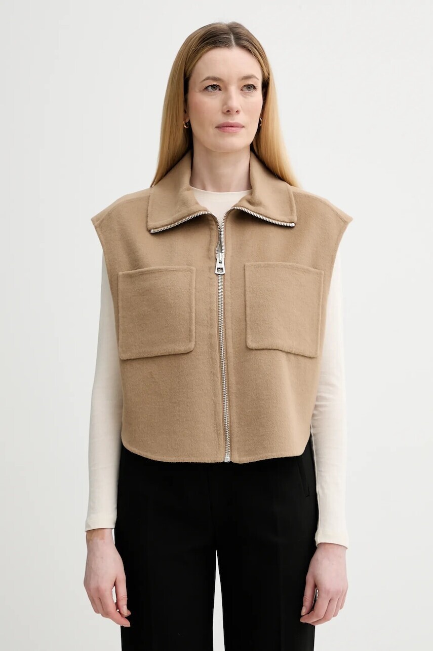 Vesta s prímesou vlny Marc O'Polo béžová farba, prechodná, 600005172013