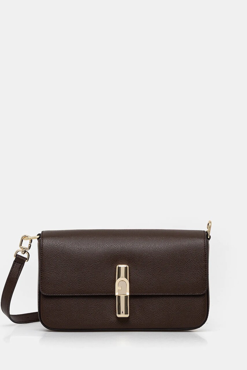 Kožená kabelka Furla hnedá farba, WB01826 ARE000 4284S