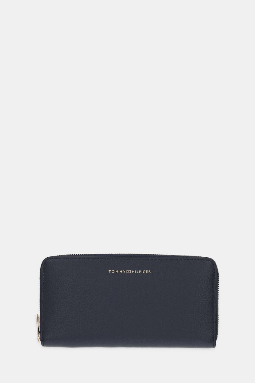 Peňaženka Tommy Hilfiger dámska, tmavomodrá farba, AW0AW18125