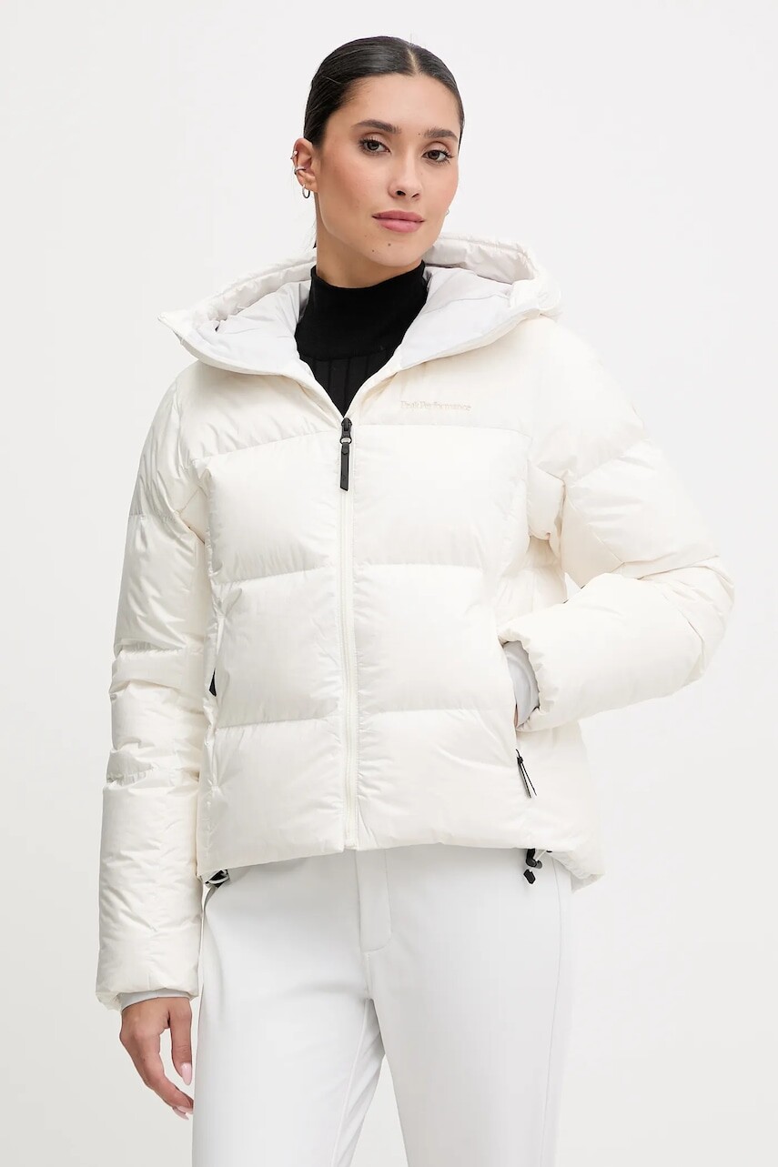 Páperová lyžiarska bunda Peak Performance Glissade béžová farba, G80470