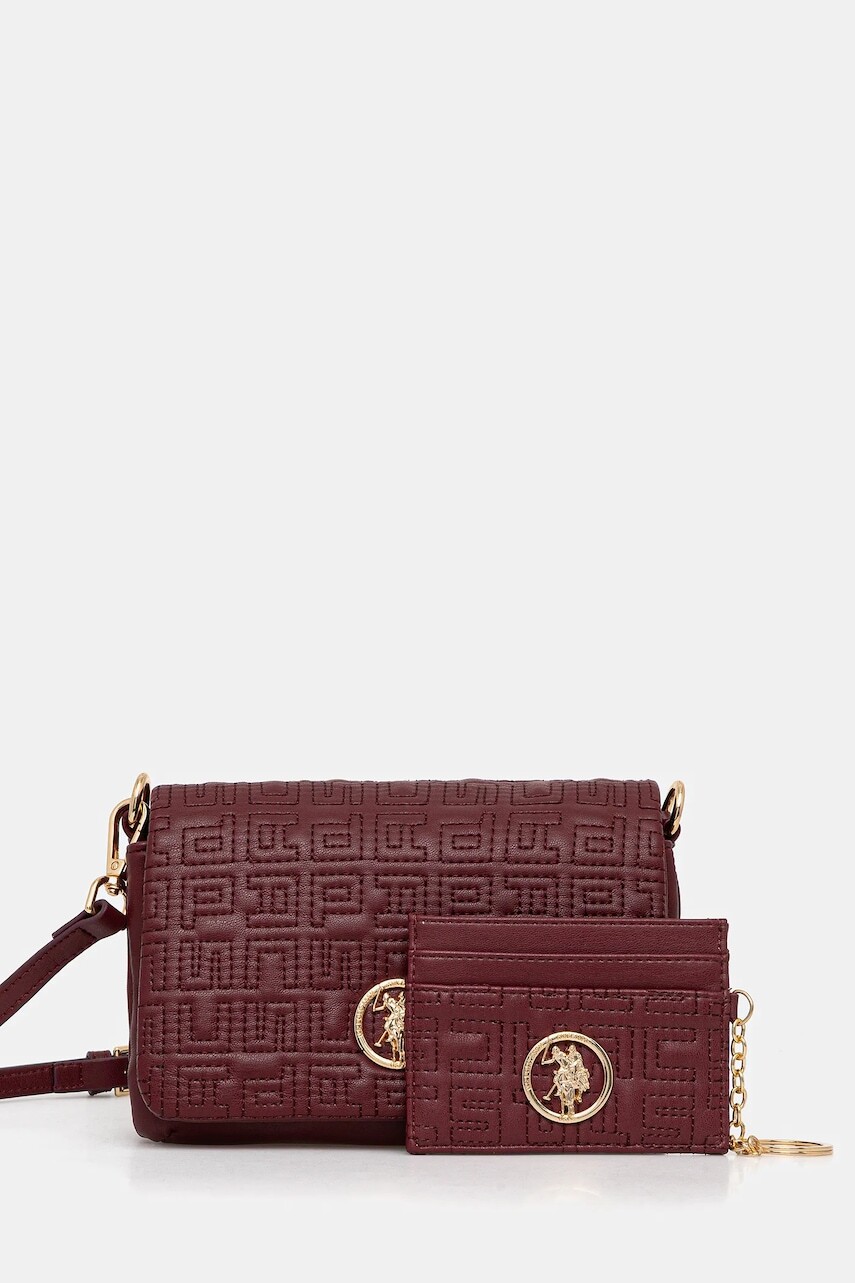 Kabelka U.S. Polo Assn. Box Bag bordová farba, BIU2B8999WVP