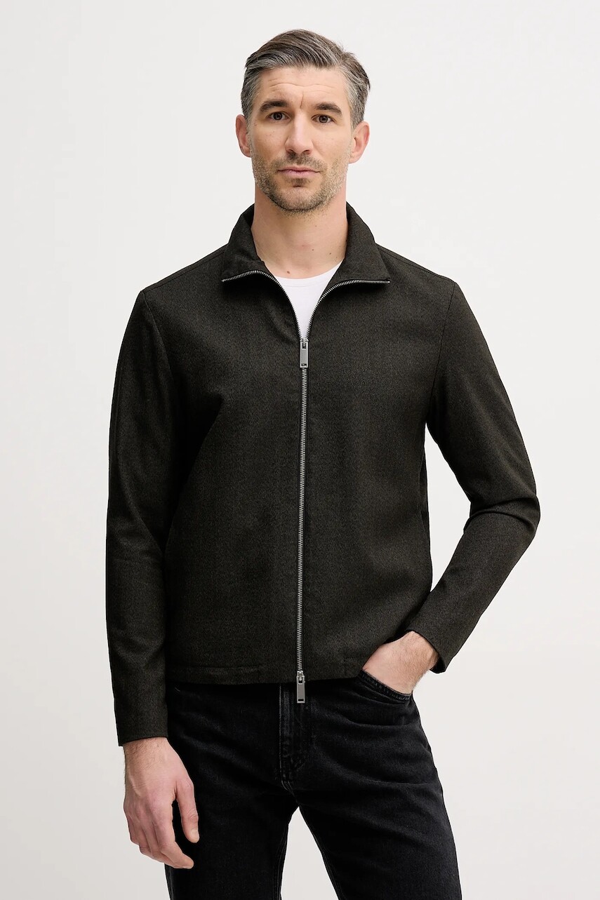 Bunda Sisley zelená farba, prechodná, 277YSN04F