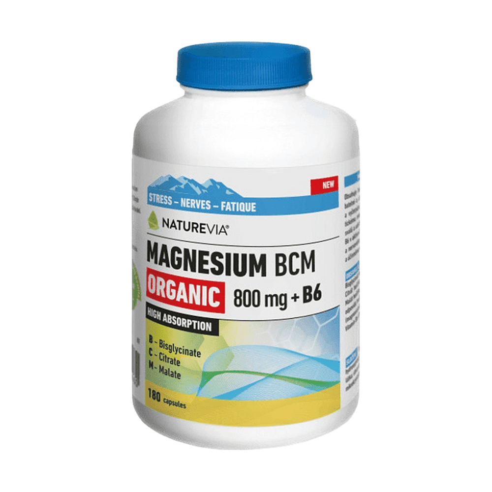 NATUREVIA Magnesium organic BCM 800 mg + B6 180 kapsúl