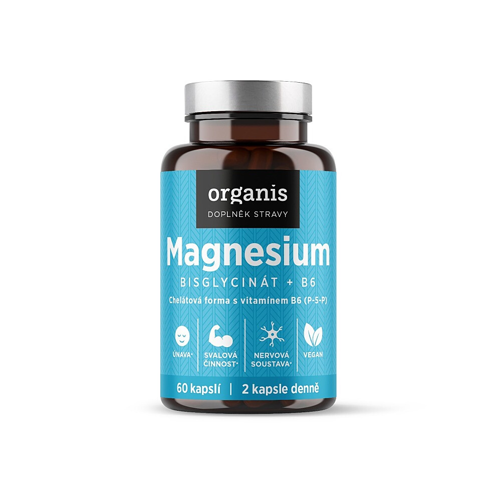 ORGANIS Magnesium bisglycinát + B6 60 kapsúl