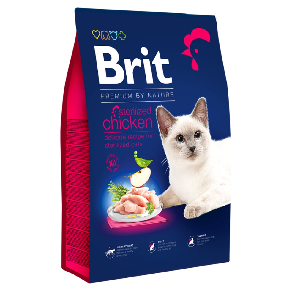 BRIT Premium by Nature Sterilized Chicken granuly pre mačky 1 ks, Hmotnosť balenia: 8 kg