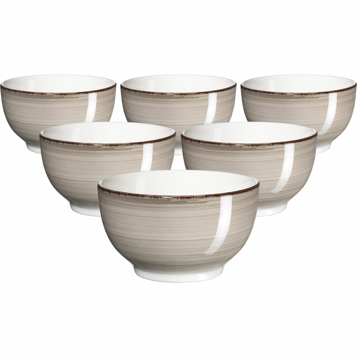 Mäser Sada 6 misiek Bel Tempo, 14 cm, tmavošedá