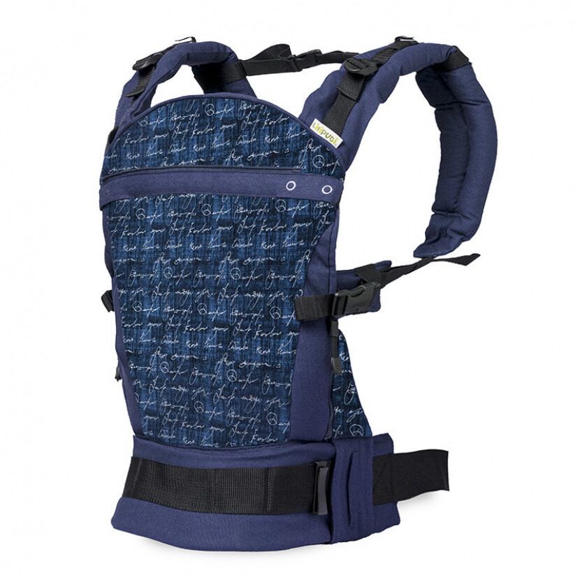 Detské nosítko Liliputi Buckle Rainbow Blue Poem - modré