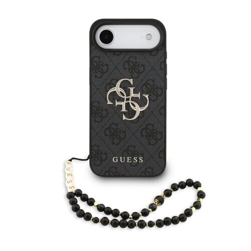 Guess PU 4G Metal Logo Strap Zadní Kryt pro iPhone Air Black