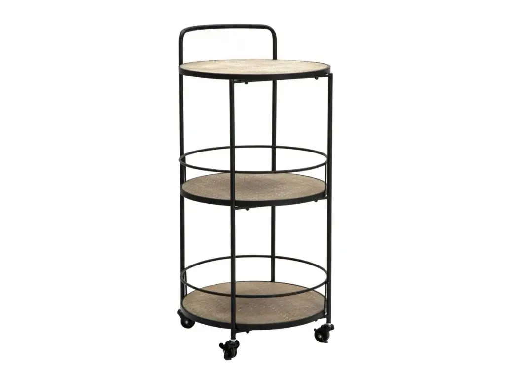 Servírovací vozík Arex 40 cm černý/hnědý