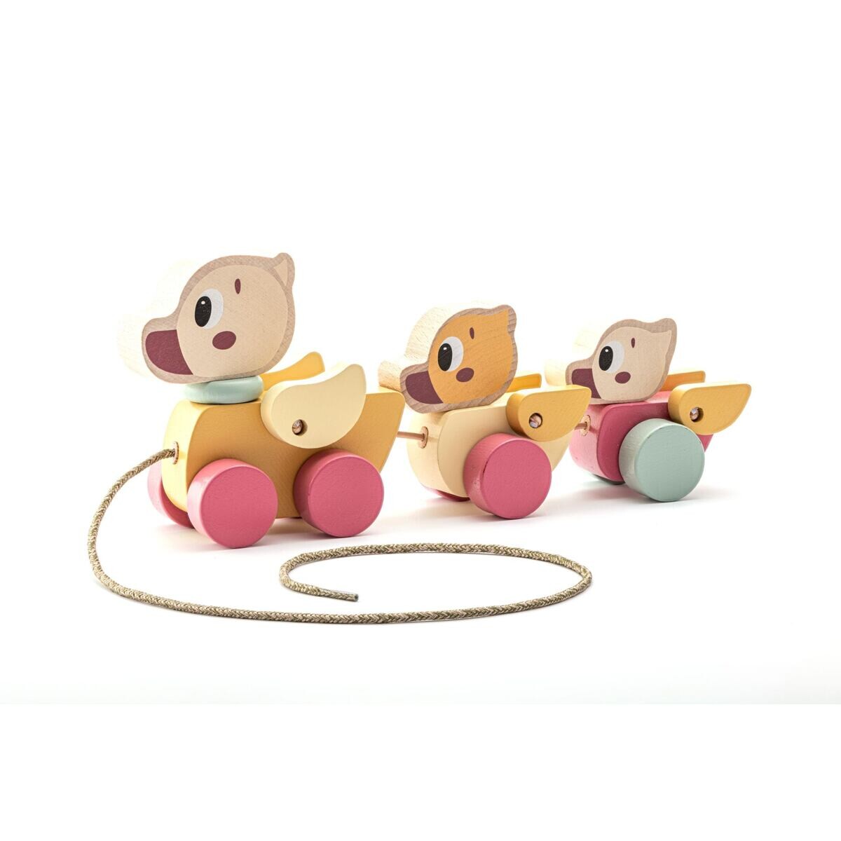 Cubika Pastel Ťahacie kačičky drevené