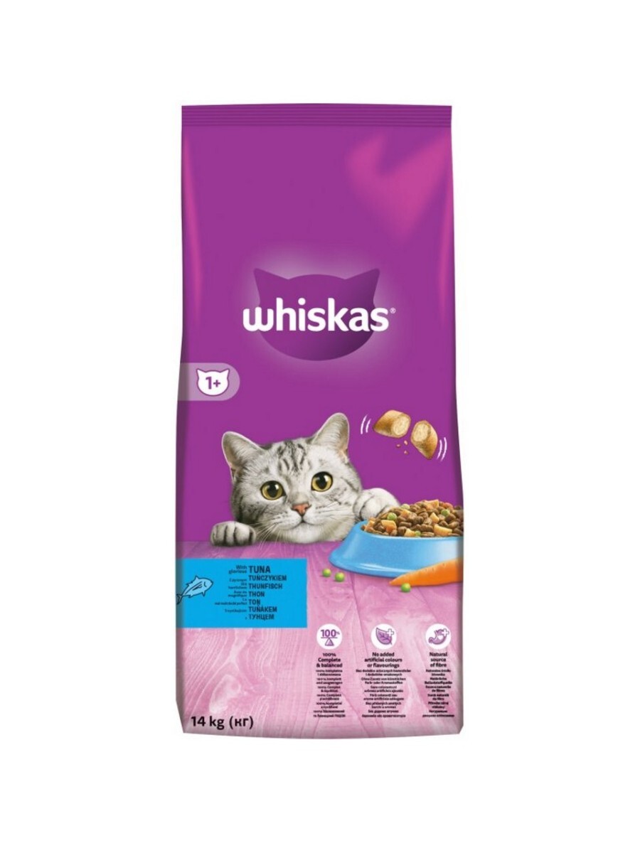 Whiskas Suché Tuniak - 2x14kg