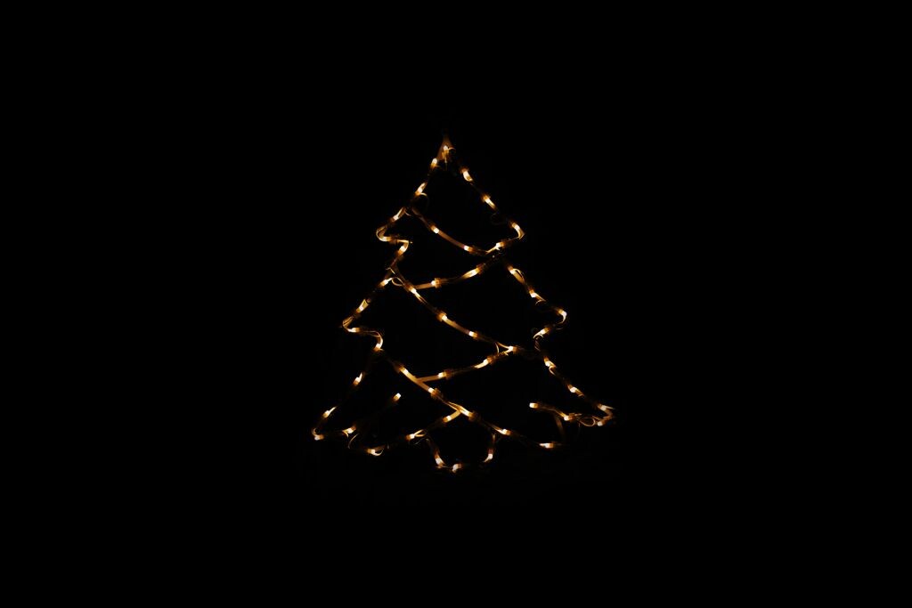 Vianočná LED dekorácia do okna - STROM - 40 cm