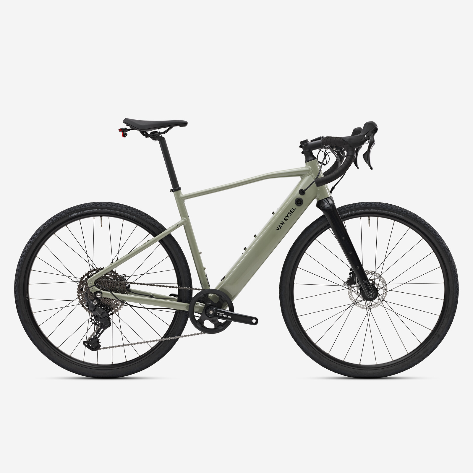 Gravel elektrobicykel E-GRVL AF Discover Cues 1x11 kaki