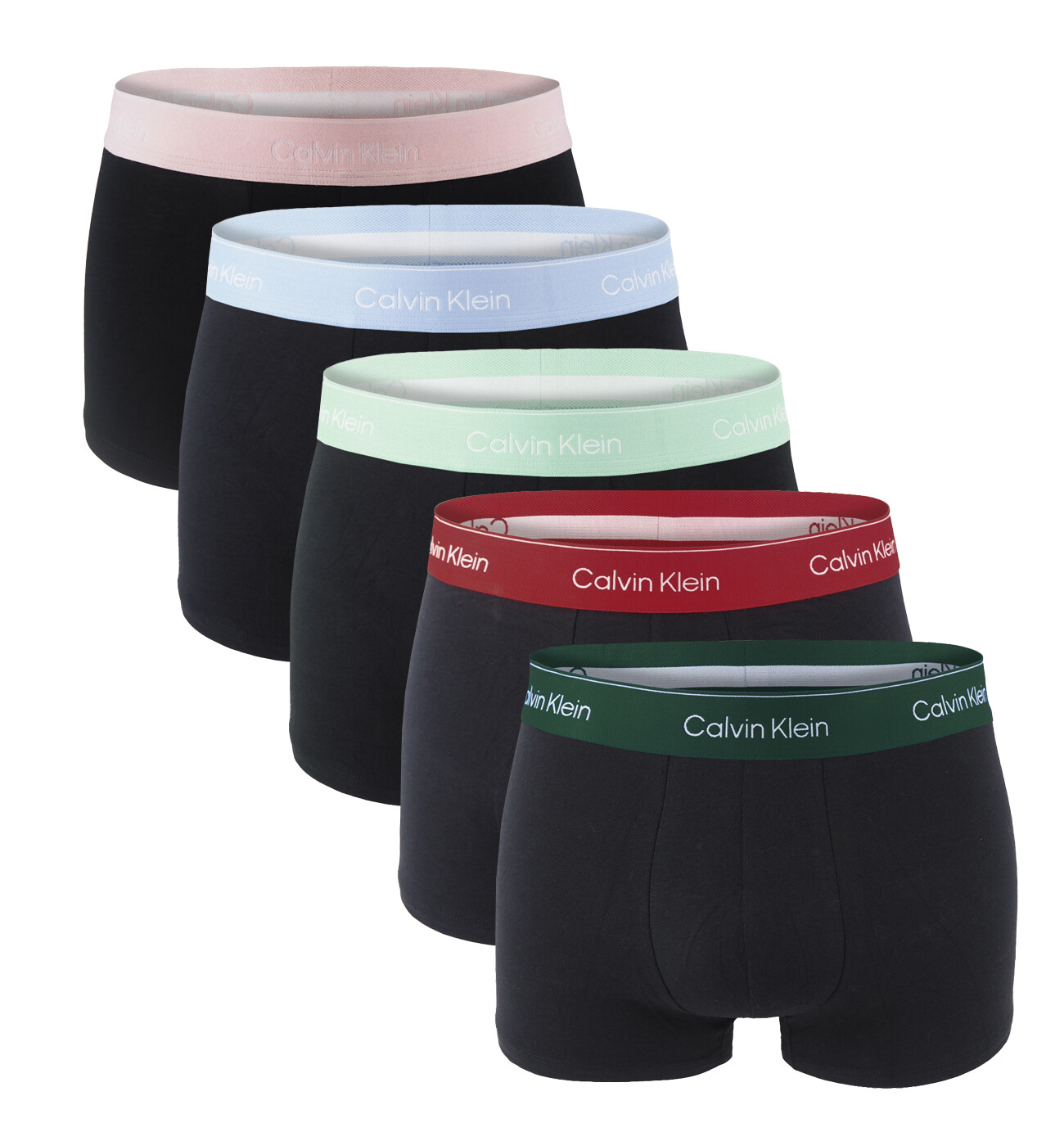 CALVIN KLEIN - boxerky 5PACK Icon cotton stretch black / modern color waist