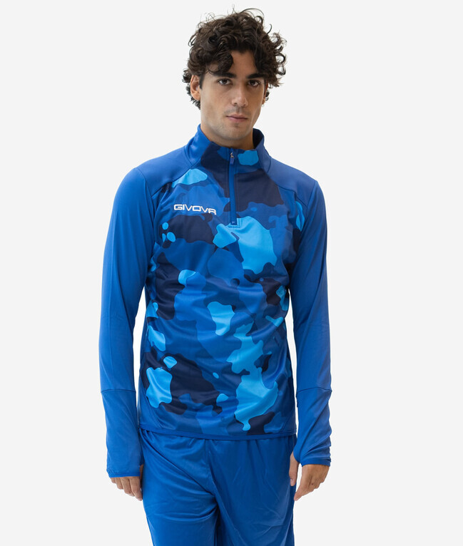 MAGLIA TECNICA HALF ZIP ARMY AZZURRO/BLU Tg. L