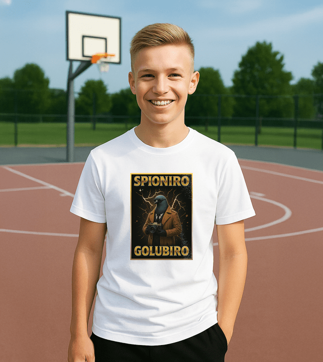 Spioniro Golubiro tričko biele - Italian Brainrot - 5XS (116)