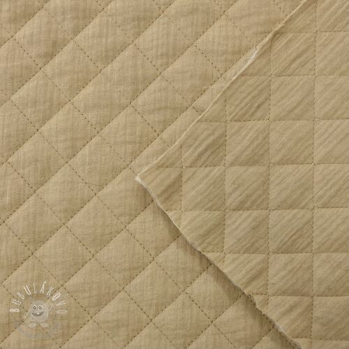 Dvojitá gázovina/mušelín QUILT beige