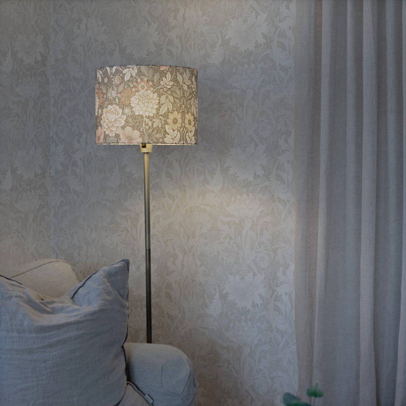 Stojacia lampa Amy, Dahlia zelená/zlatá, výška 150 cm, textil, E27