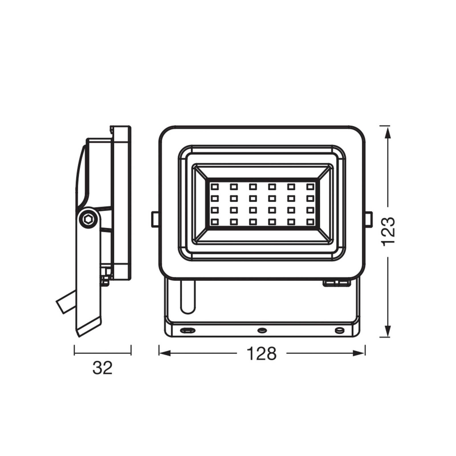 OSRAM LED bodové svetlá Floodlight EA, 5 W, IP65, čierny, hliník