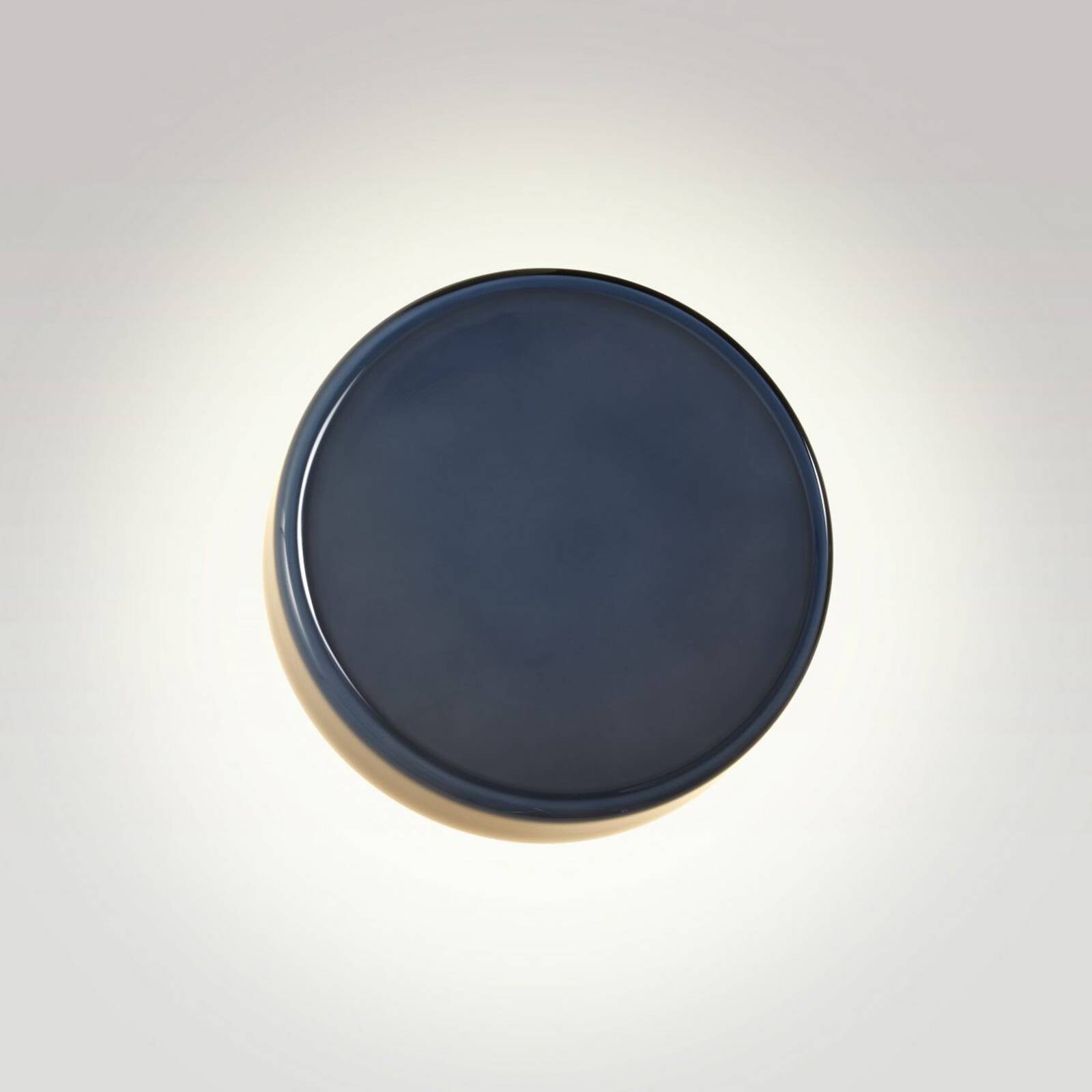 MARSET LED nástenné svetlo Caramel, modrá, Ø 28 cm, TRIAC, sklo