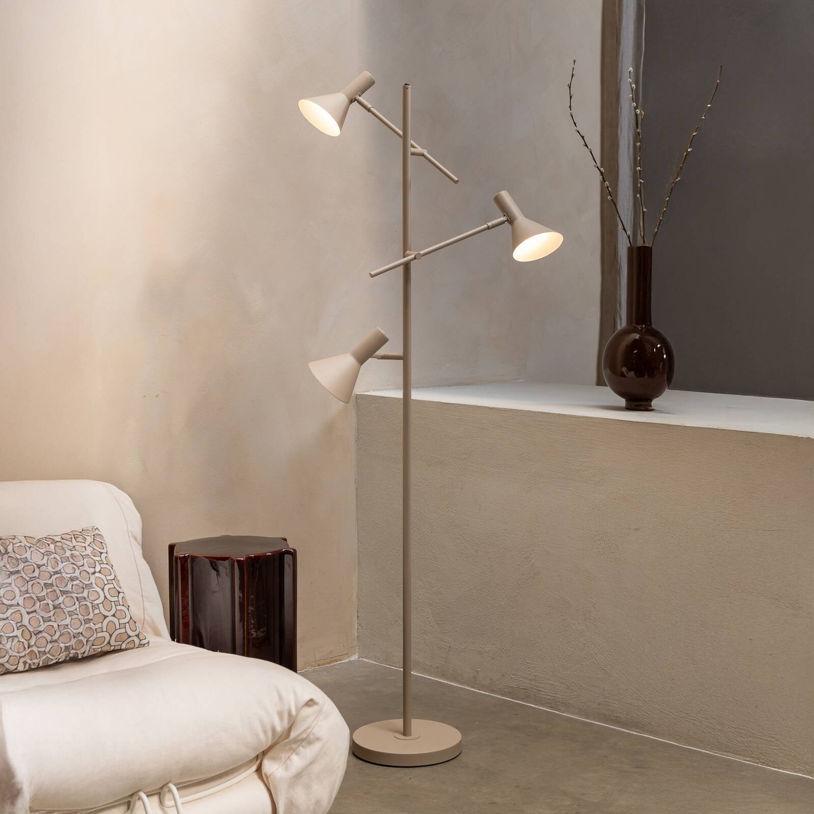 It's about RoMi stojacia lampa Izmir, piesková farba, 3-pl