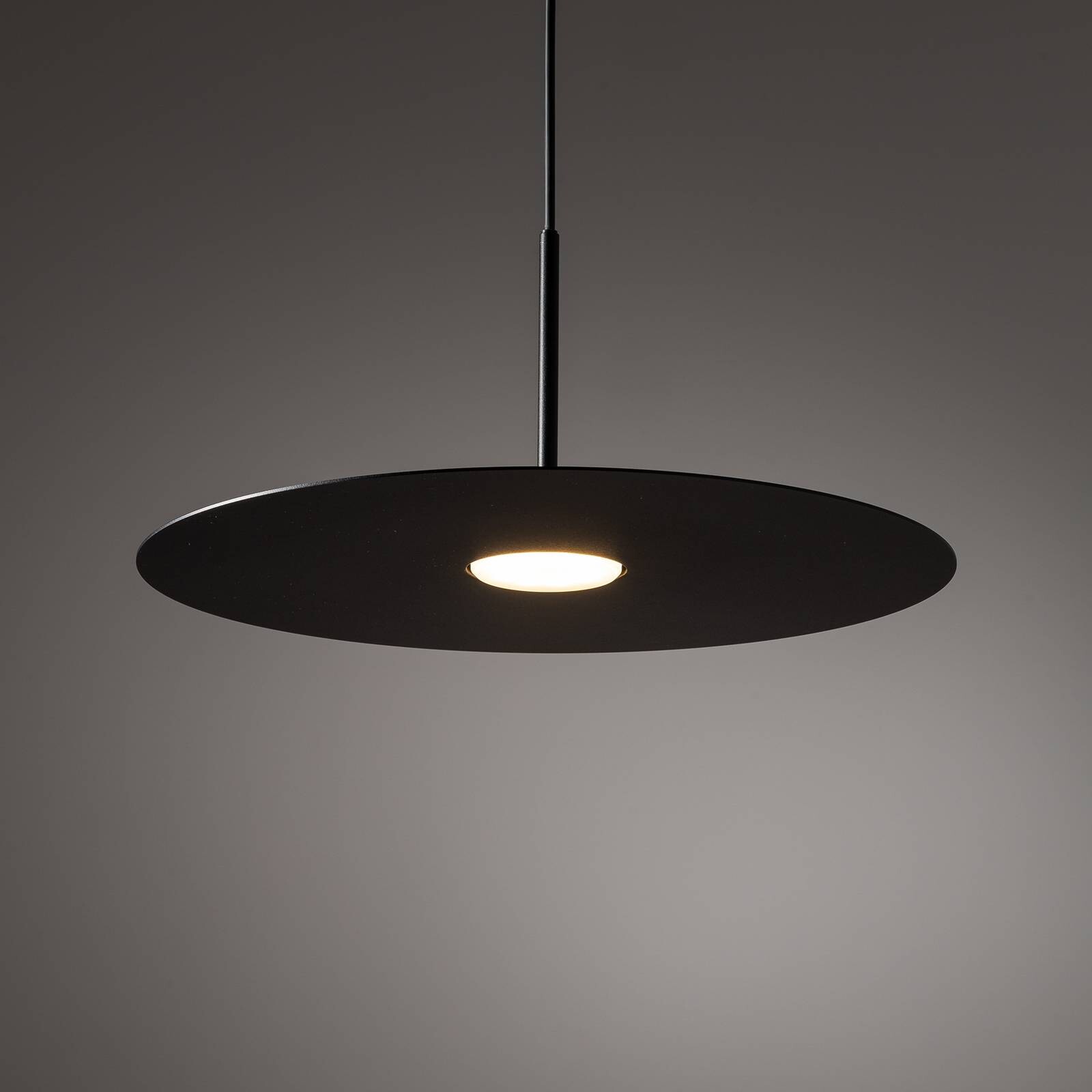 Závesné svietidlo Simone, čierne, oceľ, Ø 40 cm, GX53