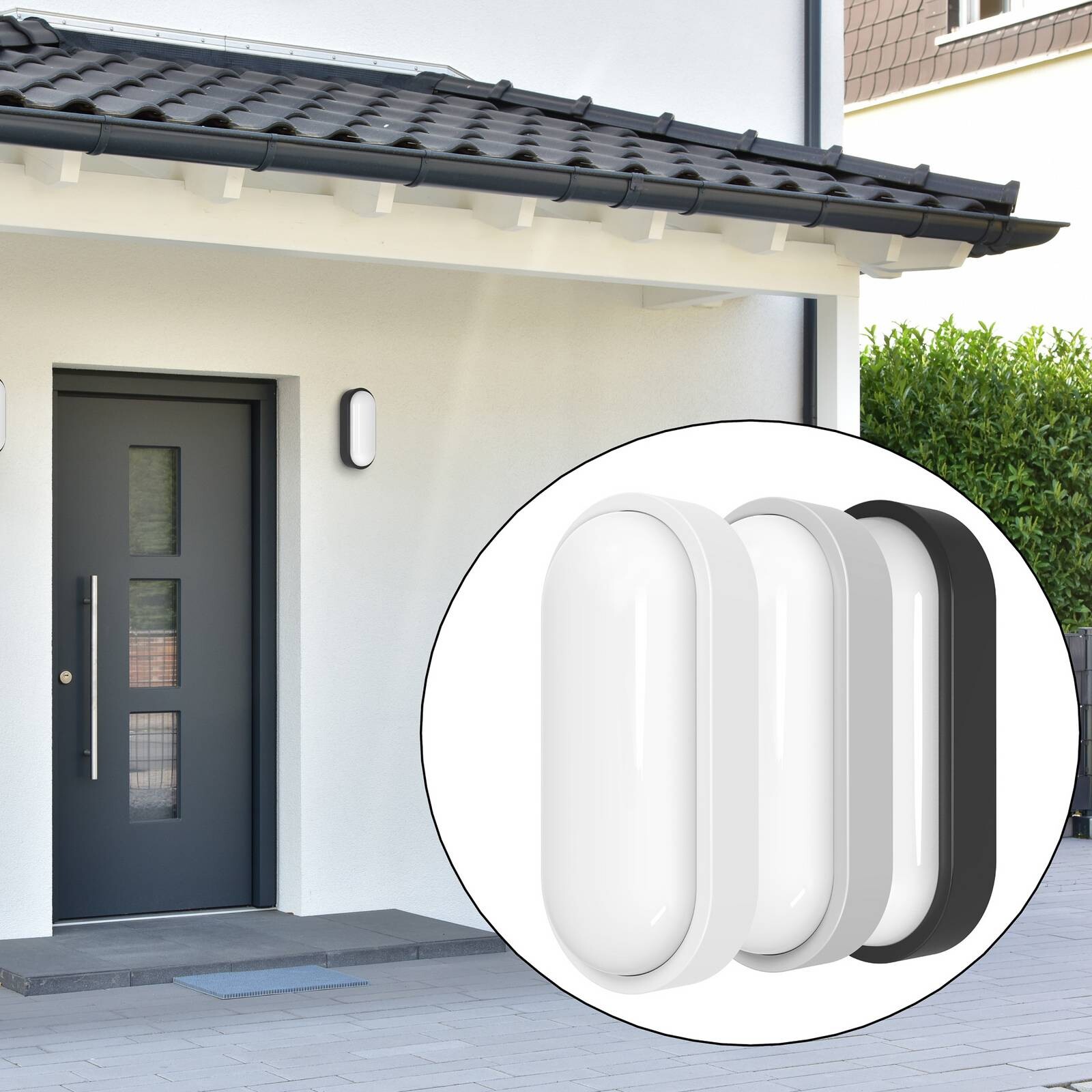 MEGATRON LED vonkajšie nástenné svietidlo Zella Neo XL Sensor, sivá, IP54