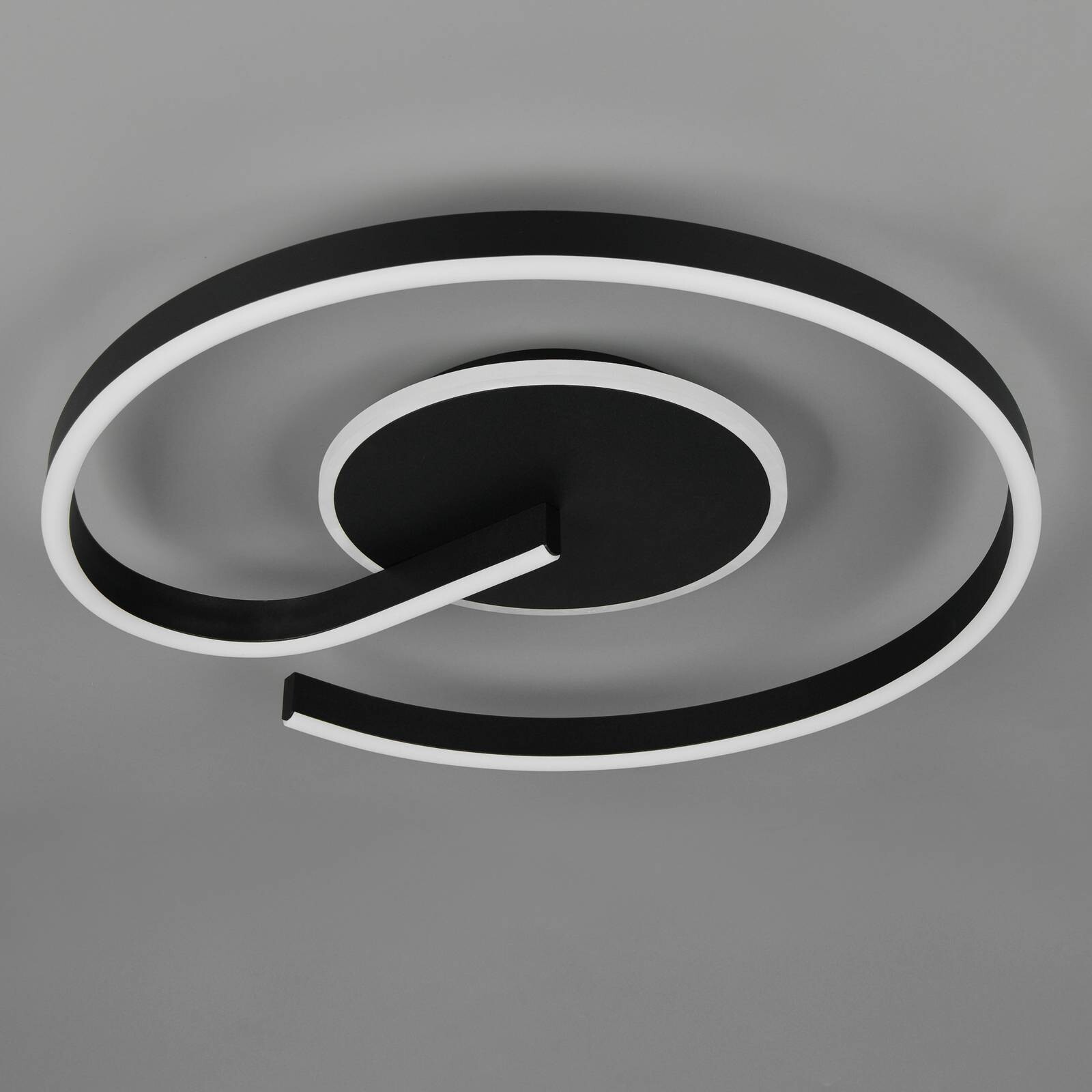 Stropné LED svetlo Calle, čierne, Ø 50 cm, CCT, stmievateľné