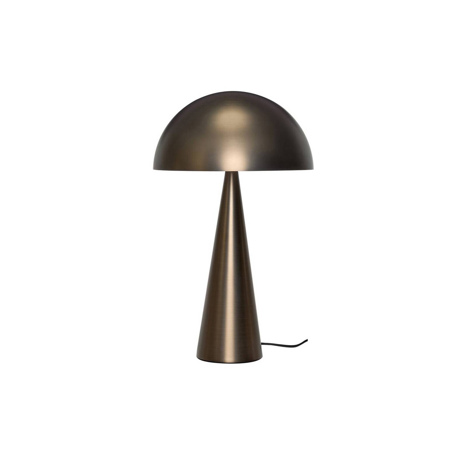 HÜBSCH stolová lampa Mush, mosadz brúsená, výška 50 cm