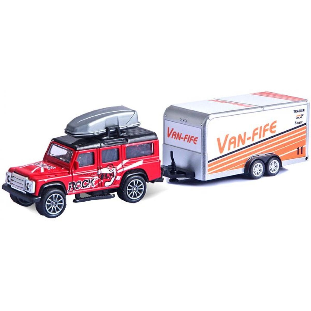 Alltoys Auto s prívesom červené